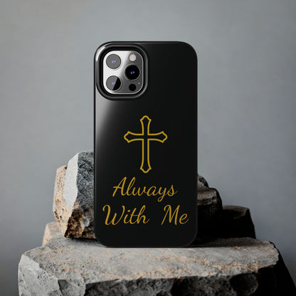 Black Always With Me Cross Phone Case