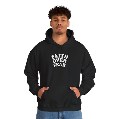 Faith Over Fear Psalm 34:4 Pastel Hoodie