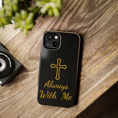 Black Always With Me Cross Phone Case