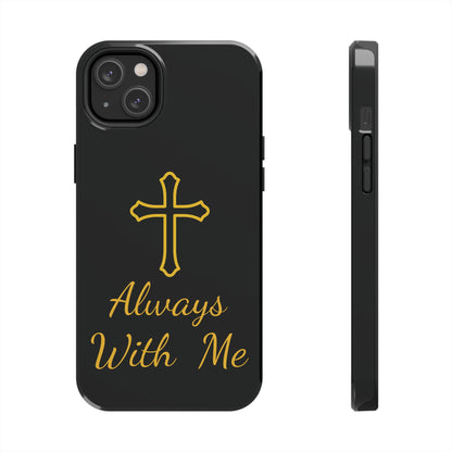 Black Always With Me Cross Phone Case