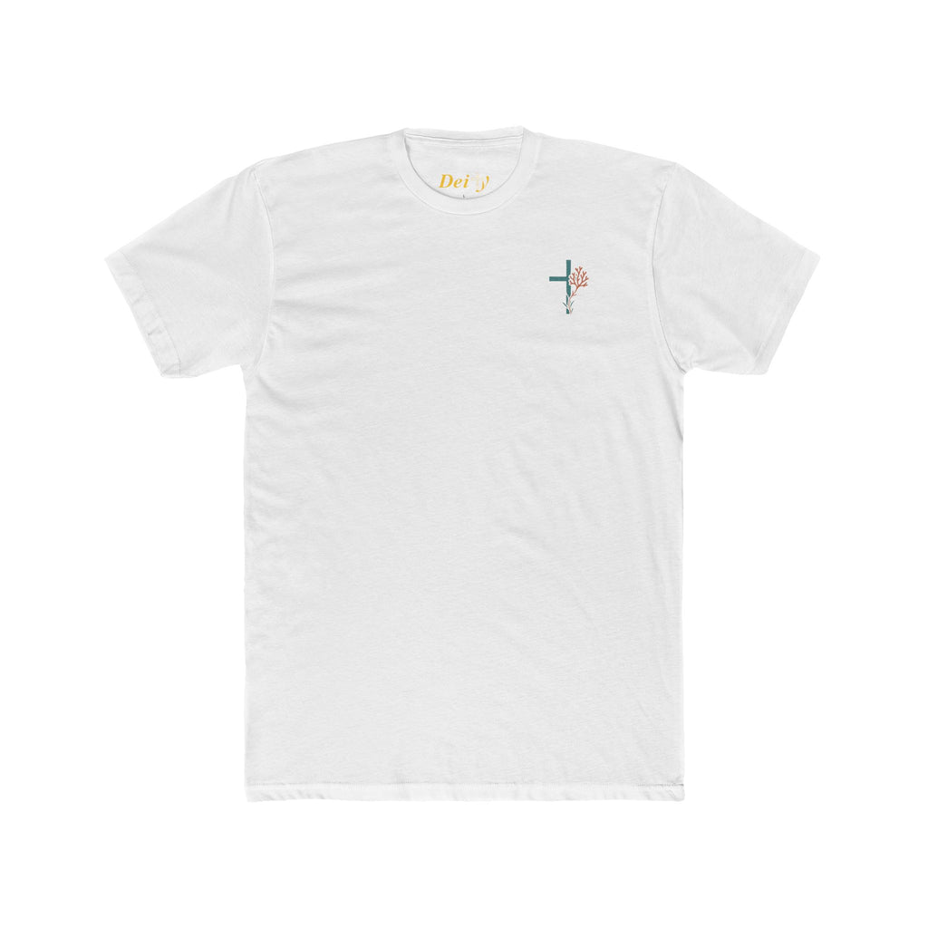 Isaiah 43:2 Ocean Themed Growth Cross Cotton Tee