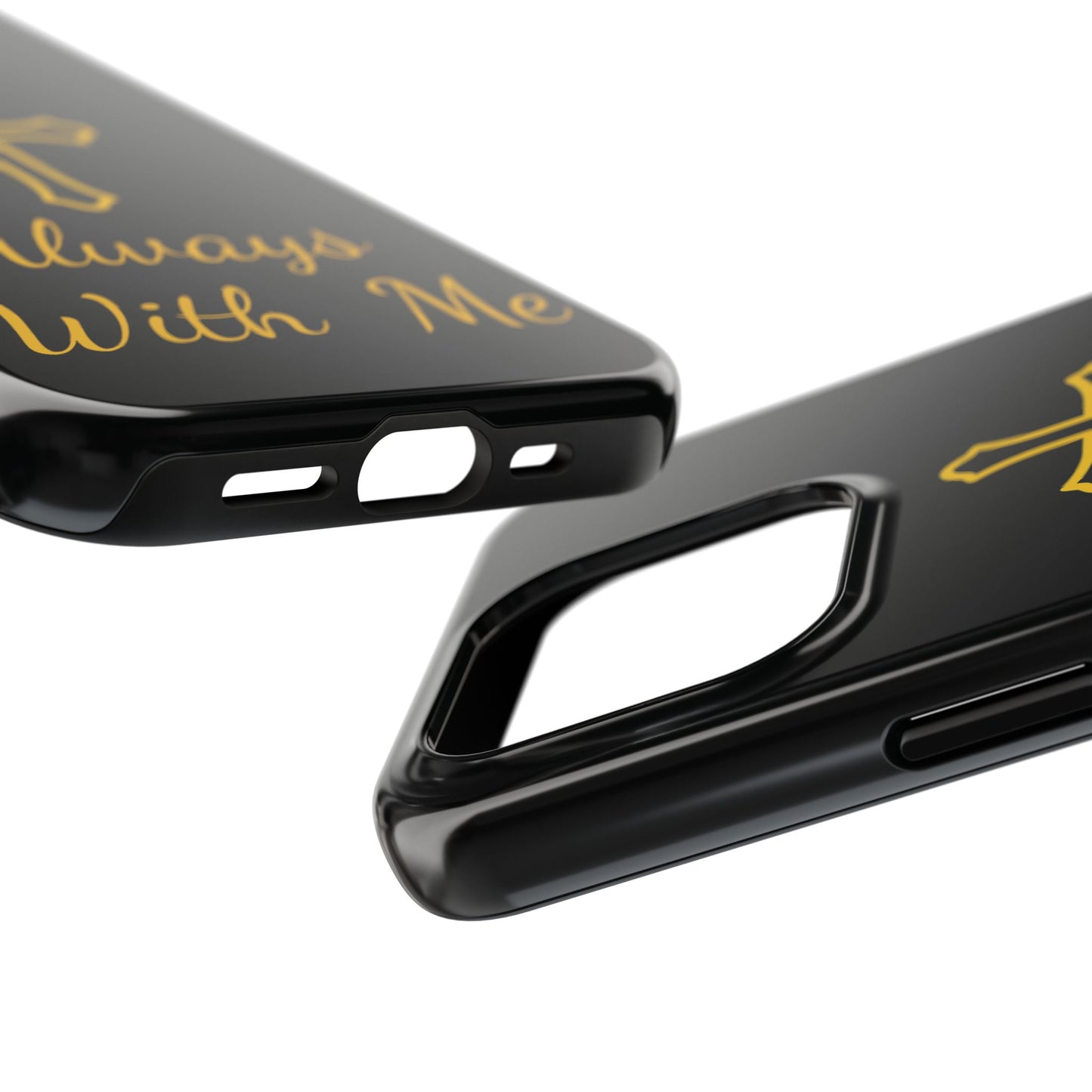 Black Always With Me Cross Phone Case