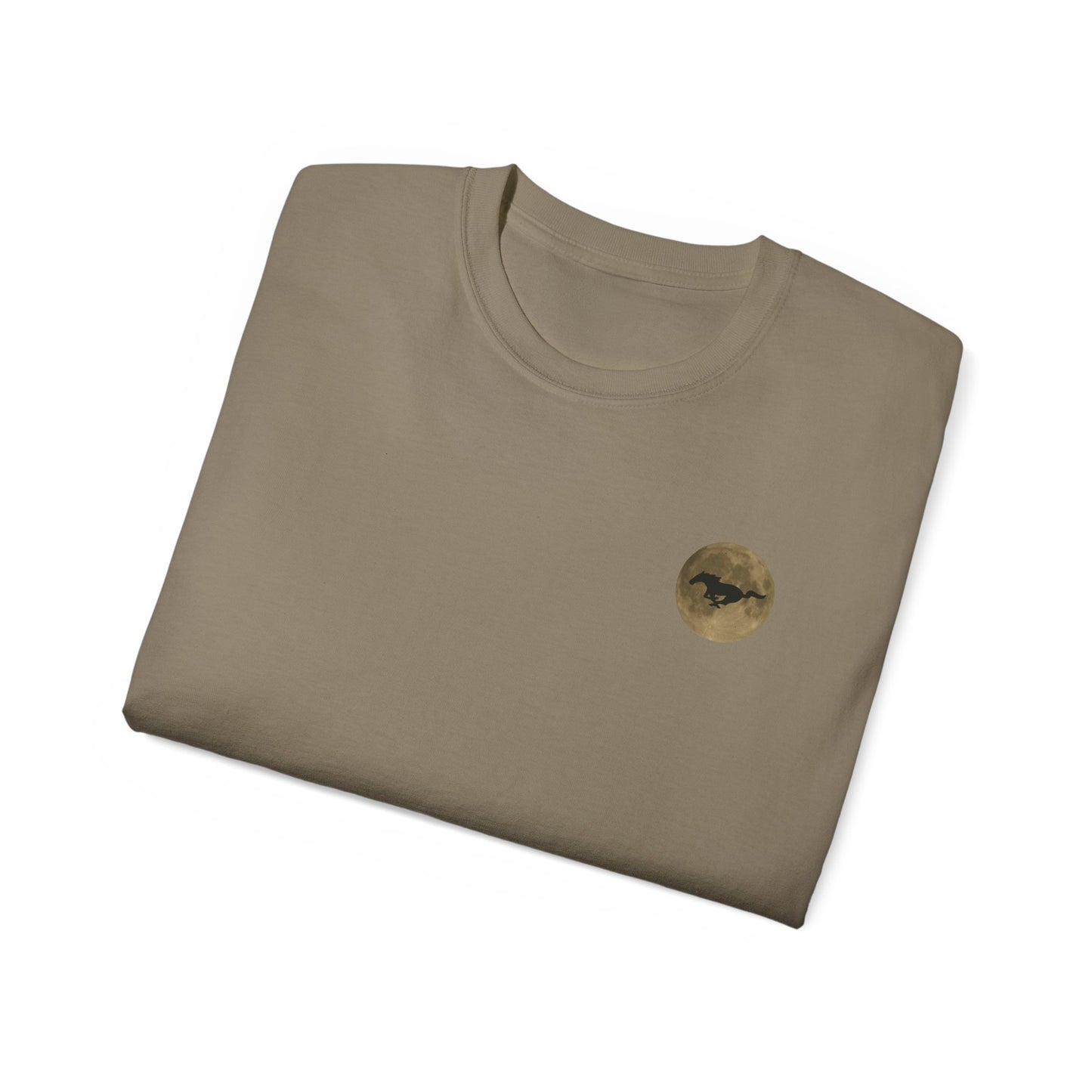 Unisex Cotton Mustang "Run Wild" Moon Car Tee