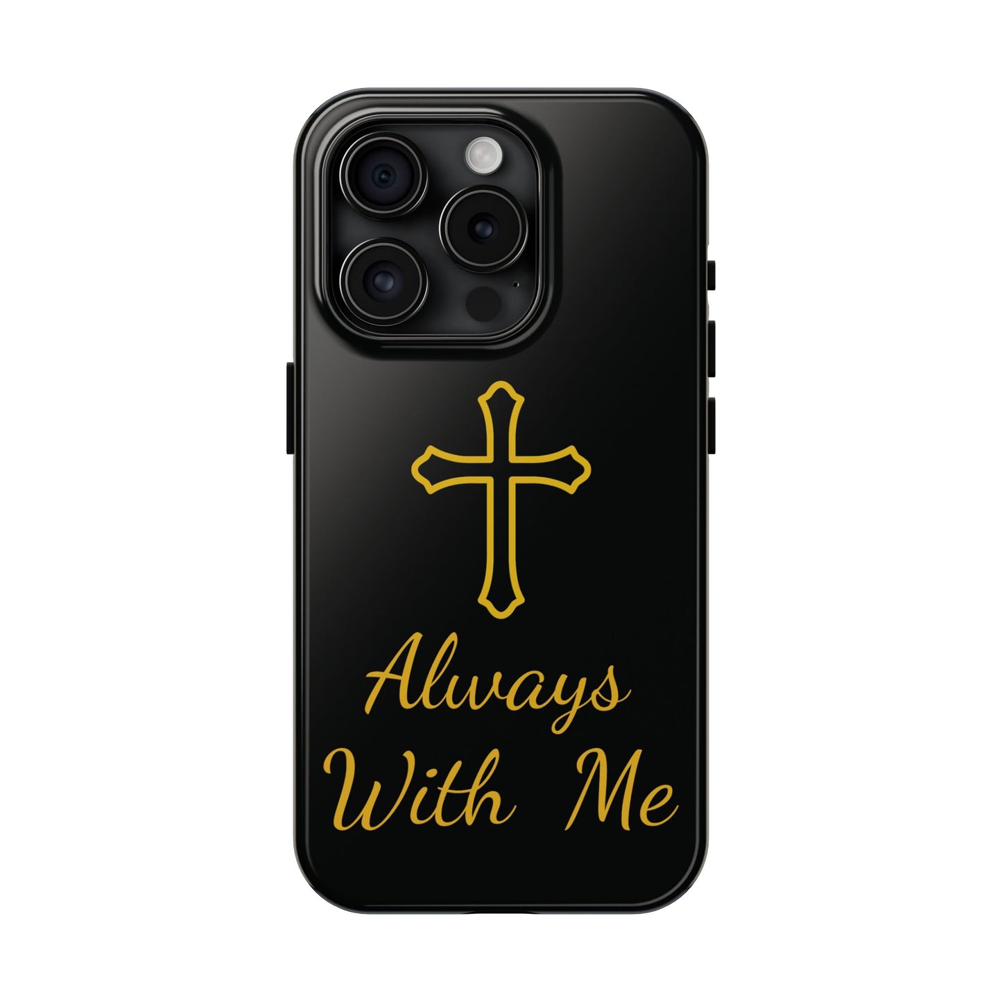 Black Always With Me Cross Phone Case