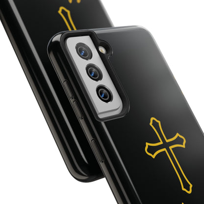 Black Always With Me Cross Phone Case