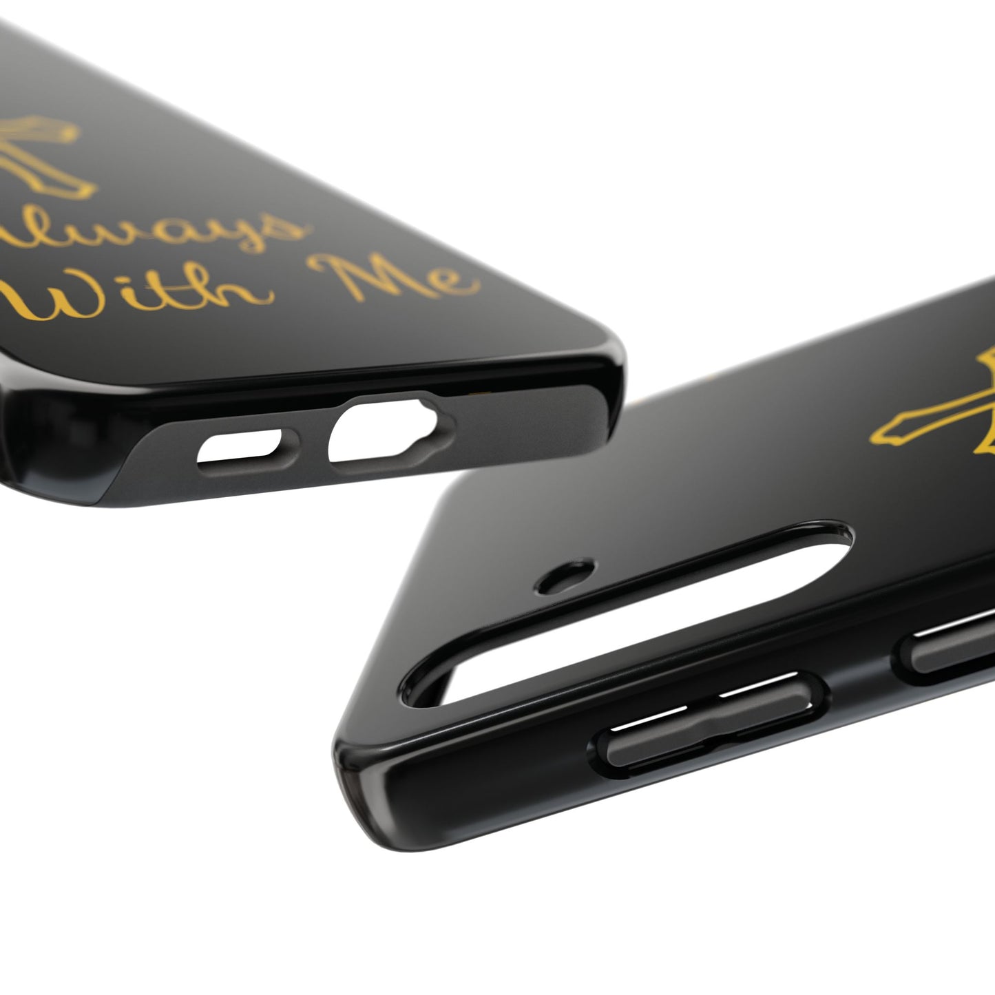 Black Always With Me Cross Phone Case