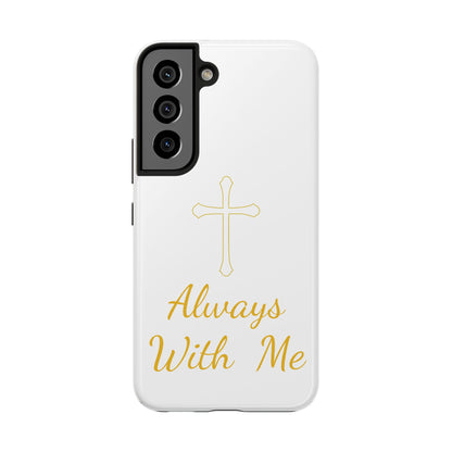 White Always With Me Cross Phone Case