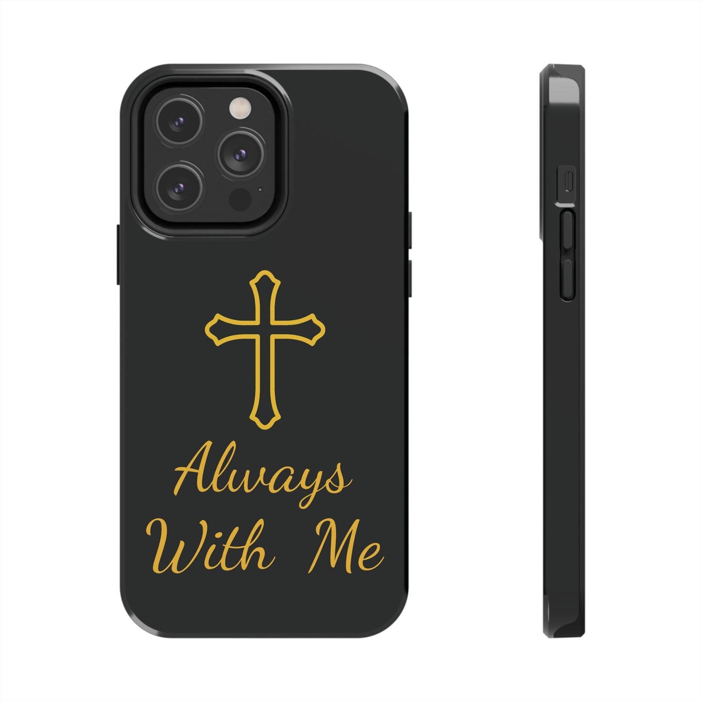 Black Always With Me Cross Phone Case