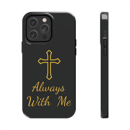 Black Always With Me Cross Phone Case