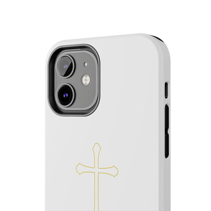 White Always With Me Cross Phone Case
