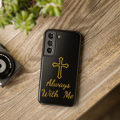 Black Always With Me Cross Phone Case
