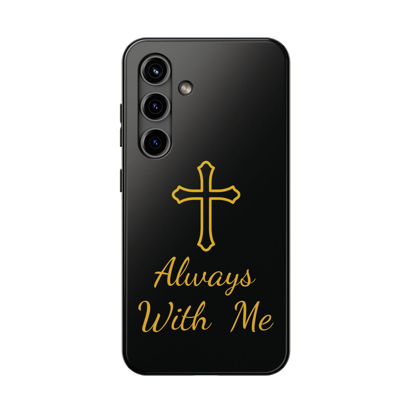 Black Always With Me Cross Phone Case