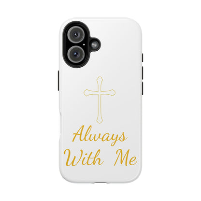 White Always With Me Cross Phone Case