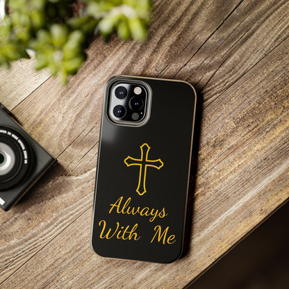 Black Always With Me Cross Phone Case