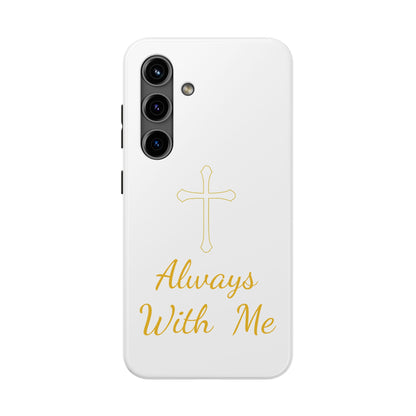 White Always With Me Cross Phone Case