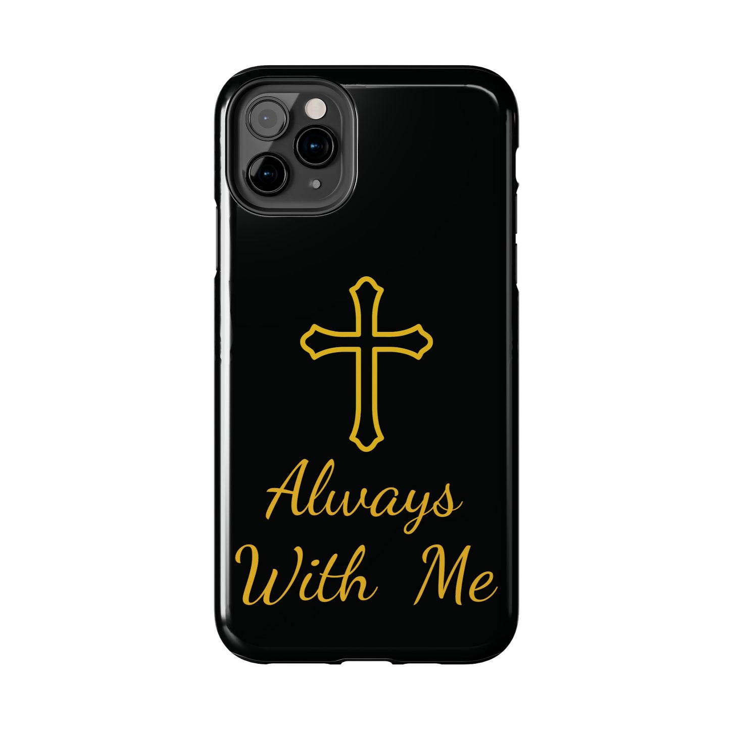 Black Always With Me Cross Phone Case