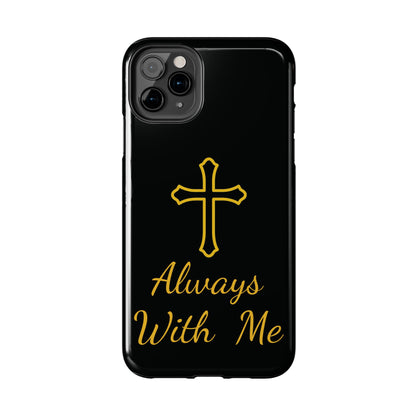 Black Always With Me Cross Phone Case